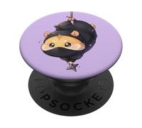 Mignon Ninja Hamster Kawaii Chibi Anime Shinobi Pet Art PopSockets PopGrip Adhésif