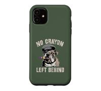 Mignon No Crayons Left Behind Team Military My Soldier Bulldog Coque pour iPhone 11