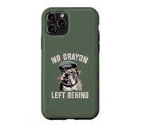 Mignon No Crayons Left Behind Team Military My Soldier Bulldog Coque pour iPhone 11 Pro