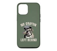 Mignon No Crayons Left Behind Team Military My Soldier Bulldog Coque pour iPhone 12/12 Pro