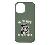 Mignon No Crayons Left Behind Team Military My Soldier Bulldog Coque pour iPhone 12 Pro Max