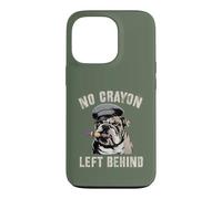 Mignon No Crayons Left Behind Team Military My Soldier Bulldog Coque pour iPhone 13 Pro