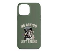 Mignon No Crayons Left Behind Team Military My Soldier Bulldog Coque pour iPhone 13 Pro Max