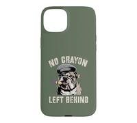 Mignon No Crayons Left Behind Team Military My Soldier Bulldog Coque pour iPhone 15 Plus