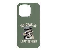 Mignon No Crayons Left Behind Team Military My Soldier Bulldog Coque pour iPhone 15 Pro