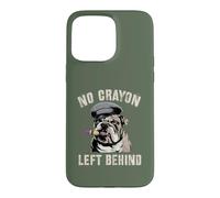 Mignon No Crayons Left Behind Team Military My Soldier Bulldog Coque pour iPhone 15 Pro Max