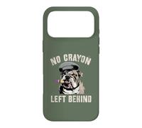 Mignon No Crayons Left Behind Team Military My Soldier Bulldog Coque pour iPhone 17 Pro Max