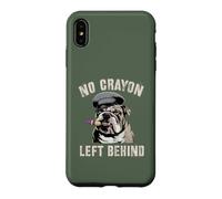 Mignon No Crayons Left Behind Team Military My Soldier Bulldog Coque pour iPhone XS Max