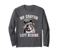Mignon No Crayons Left Behind Team Military My Soldier Bulldog Manche Longue
