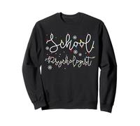 Mignon Noël école Psychologue Squad Noël lumière Festive Sweatshirt