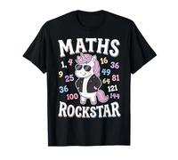 Mignon Nombre Jour Maths Rockstar Licorne Times Tables T-Shirt