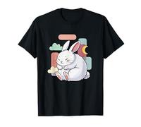 Mignon Nuit Lapin rêve Pastel Ciel scène T-Shirt