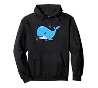 Mignon océan Baleine Bleue Sweat à Capuche