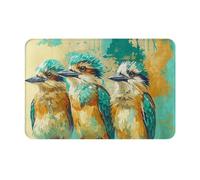 Mignon Oiseau Kookaburra Tapis De Bain Lavable en Machine Welcome Paillassons Doux Tapis De Douche pour Porte Couloir Salon 40X60Cm