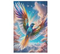 Mignon Oiseau Puzzle De 1000 Pièces en Bois pour Enfants Adultes, Puzzles en Matériau Recyclé De Qualité Supérieure （78×53cm）