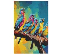 Mignon Oiseau Puzzles Adulte 1000 Pieces Cadeau Famille Puzzle Classique 3D EnfantsJouet en Bois Cadeau Unique (78×53cm)