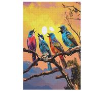 Mignon Oiseau Puzzles en Bois 1000 Pièces pour Adultes, Matériaux Recyclables De Qualité Supérieure Puzzle, Jeu en Famille, (78×53cm)