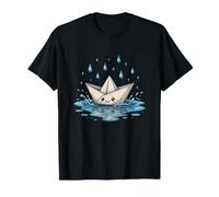 Mignon Origami Bateau Gouttes de Pluie éclaboussure océan T-Shirt