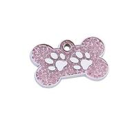 Mignon Os Forme Tag Chien Chat Chiot Pet ID Nom Anti-Perdu Pendentif Décor Collier - Rose Robuste Et RentableTraitement Durable