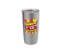 Mignon palourde Kawaii Art Ocean Beach Thème Gobelet isotherme en acier inoxydable double paroi