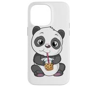 Mignon Panda Bear Choco Shake Sweets Bubble Tea Baby Teddy Coque pour iPhone 14 Pro Max
