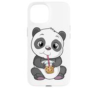 Mignon Panda Bear Choco Shake Sweets Bubble Tea Baby Teddy Coque pour iPhone 15