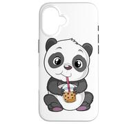 Mignon Panda Bear Choco Shake Sweets Bubble Tea Baby Teddy Coque pour iPhone 16