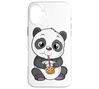 Mignon Panda Bear Choco Shake Sweets Bubble Tea Baby Teddy Coque pour iPhone 16 Plus