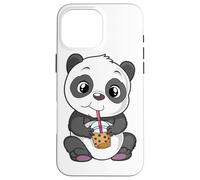 Mignon Panda Bear Choco Shake Sweets Bubble Tea Baby Teddy Coque pour iPhone 16 Pro Max