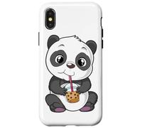Mignon Panda Bear Choco Shake Sweets Bubble Tea Baby Teddy Coque pour iPhone X/XS