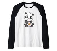 Mignon Panda Bear Choco Shake Sweets Bubble Tea Baby Teddy Manche Raglan
