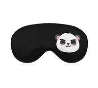Mignon panda ours visage sommeil masque pour les yeux doux couvre les yeux bloquant les lumières bandeau avec sangle réglable pour la sieste de voyage