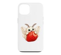 Mignon Papillon de Nuit avec Fraise Fruits d'été Coque pour iPhone 13