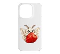 Mignon Papillon de Nuit avec Fraise Fruits d'été Coque pour iPhone 14 Pro