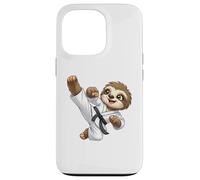 Mignon Paresseux Karaté Kid Arts Martiaux Coque pour iPhone 13 Pro