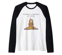 Mignon Paresseux La Patience est ma Vertu Manche Raglan