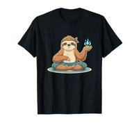 Mignon Paresseux Lotus posant Yoga Mindfulness Vibes T-Shirt