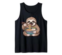 Mignon Paresseux Mangeant des Ramen Japonais Kawaii Animal Nouilles Débardeur