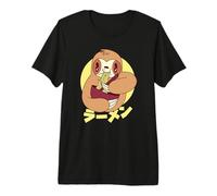 Mignon Paresseux Mangeant des Ramen Japonais Kawaii Art T-Shirt Haut de Gamme