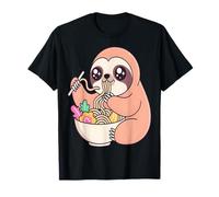 Mignon Paresseux Mangeant des Ramen Kawaii Anime T-Shirt