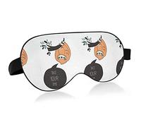 Mignon paresseux orange sur une branche Prenez votre temps Masques pour les yeux Blocs de couverture Masque de sommeil léger Abat-jour Couverture avec bandeau relaxant pour les yeux avec sangle de têt