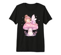 Mignon Pastel Aquarelle fée Champignon endormi Fantaisie T-Shirt Haut de Gamme