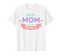 Mignon pastel Best Mom in the World T-Shirt