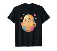 Mignon Peinture Splash Patate Kawaii Pastel Hearts T-Shirt
