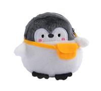 Mignon Penguin Coin Purse et Support de Rouge à lèvres Sac molleux Soft pour Le Changement de Maquillage Adorable Durable pour Les Filles Adolescents Femmes Noires