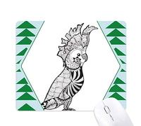 mignon perroquet bird animal portrait sketch tapis de souris green pine tree tapis en caoutchouc