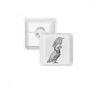 Mignon Perroquet Oiseau Animaux Portrait Sketch PBT Keycaps pour Clavier Mécanique Blanc OEM Pas de Marquage Impression R3 Multicolore