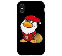 Mignon Petit Canard du Père Noël pour Noël Coque pour iPhone X/XS