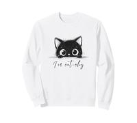 Mignon Petit Chaton Noir Qui se Cache et Qui Dit Que Je suis Sweatshirt