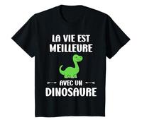 Mignon Petit Dino La Vie est Meilleure avec Un Dinosaure T-Shirt